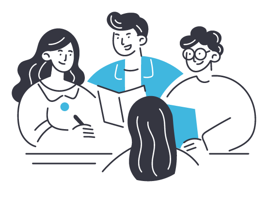 College Students Illustration